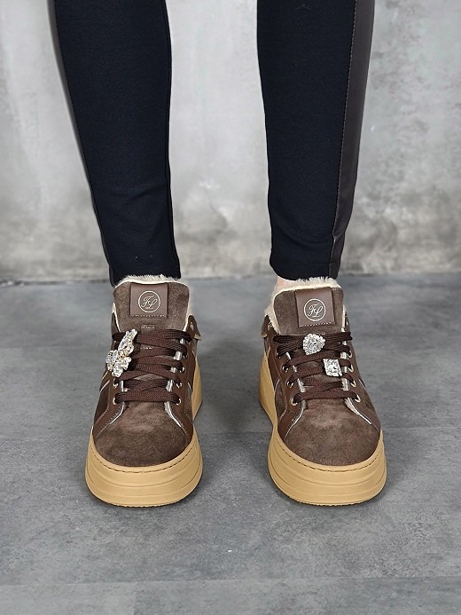 Кроссовки FEDERICA LANCION утепленные шоколад