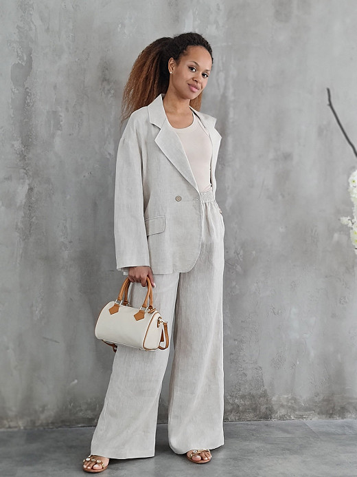 Костюм CLOTHÉ льняной пиджаки и брюки натур. лен
