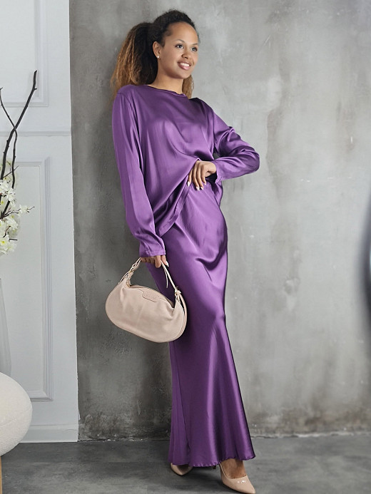 Костюм CLOTHÉ лонг и юбка макси фиолетовый