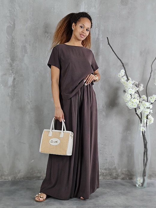 Костюм CLOTHÉ футболка и брюки шоколад