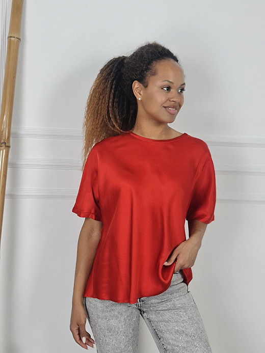 Блузка CLOTHÉ с коротким рукавом красная