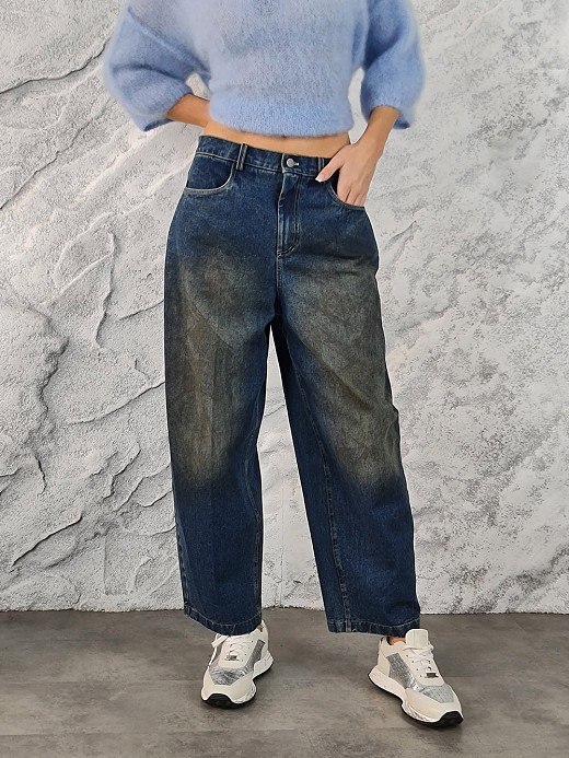 Джинсы Dixie бананы цвет синий винтаж