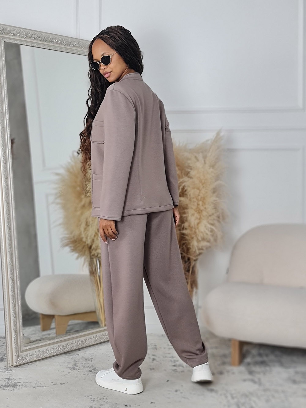 Костюм CLOTHÉ спортшик жакет и брюки тауп , фотография №3