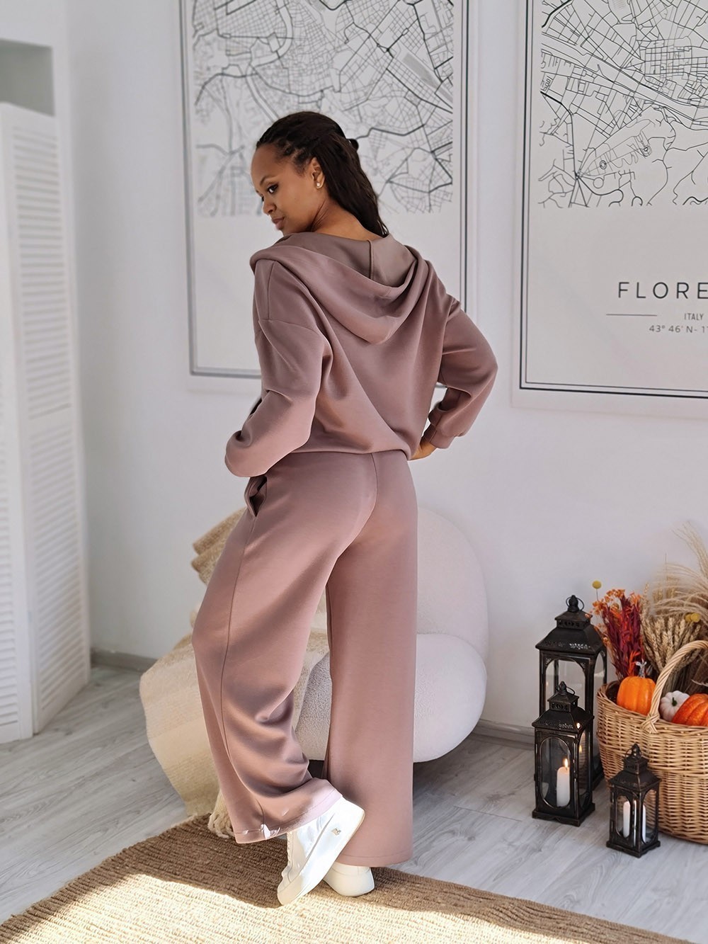 Костюм  CLOTHÉ худи на молнии+брюки тауп, фотография №3