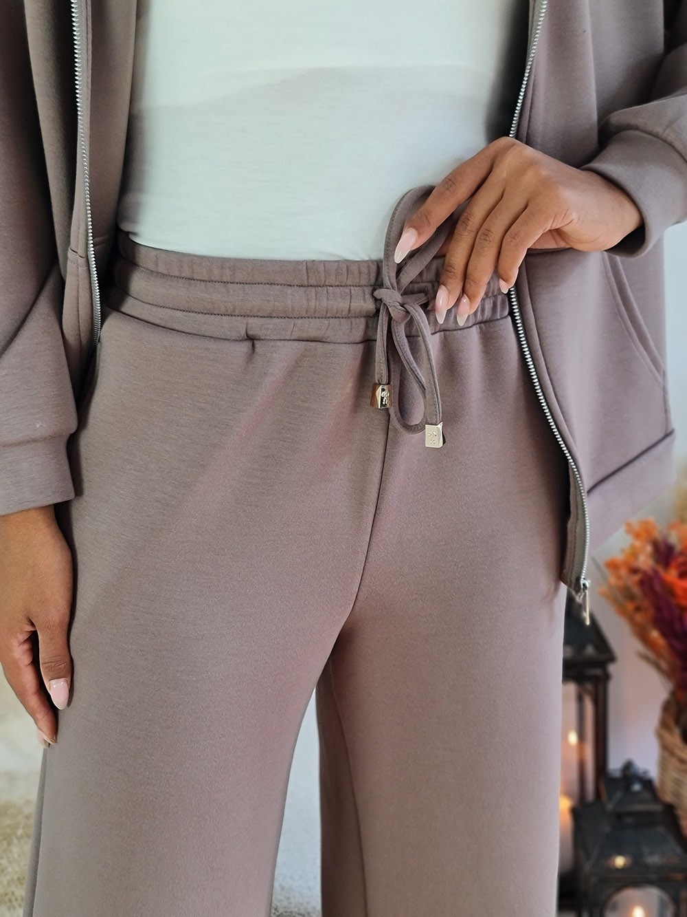Костюм  CLOTHÉ худи на молнии+брюки тауп, фотография №4