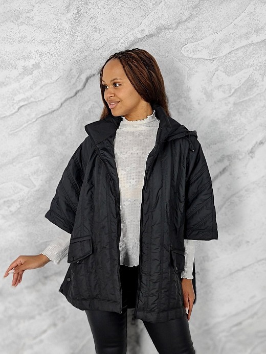 Куртка Monte Cervino рукава летучая мышь с капюшоном черная