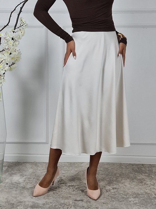 Юбка MIHO'S шелковистая вискоза молочная 