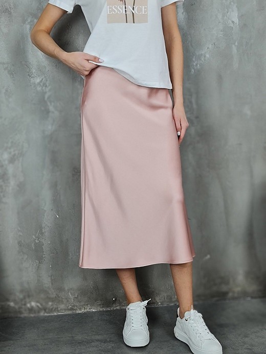 Юбка Imperial атласная классическая пудровая