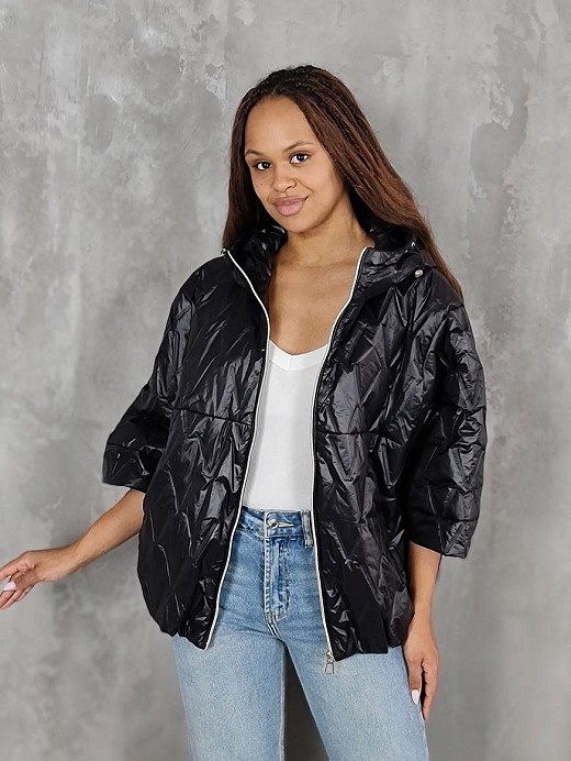 Куртка Monte Cervino широкая на молнии черная 